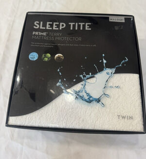 Malouf Sleep Tite Prime Terry Waterproof Mattress Protector Twin Size Bed New